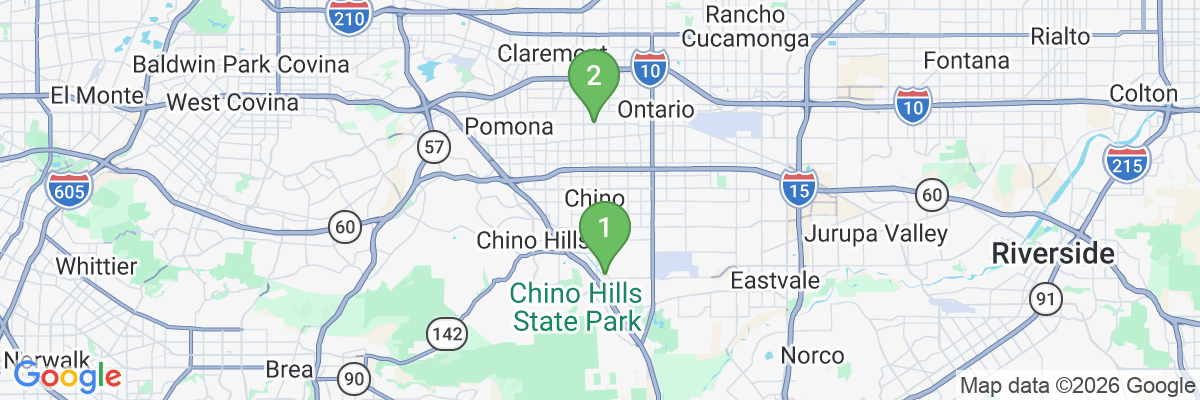 Map showing facility locations