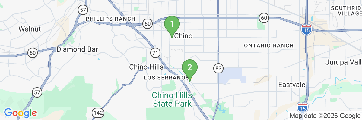 Map showing facility locations