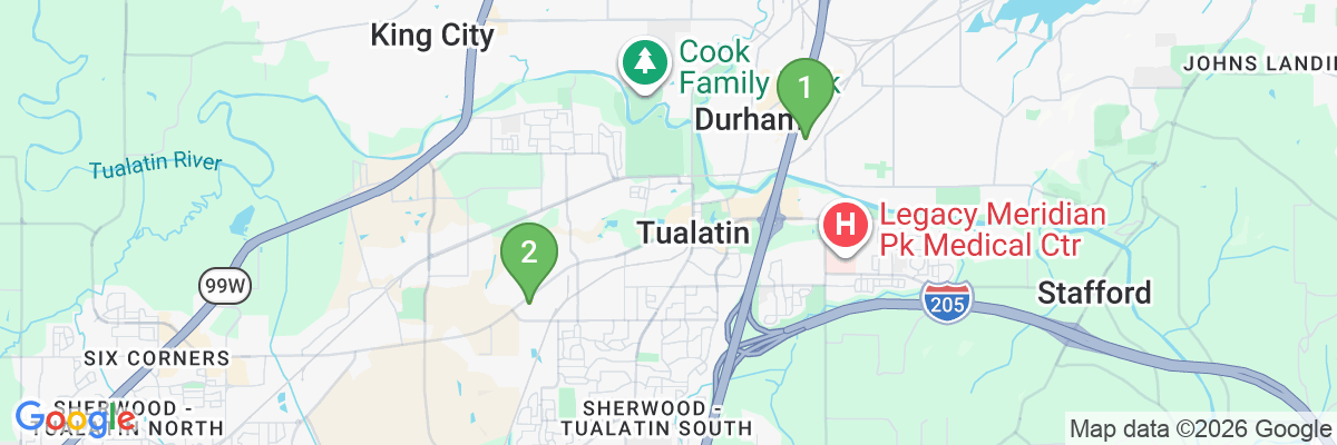 Map showing facility locations
