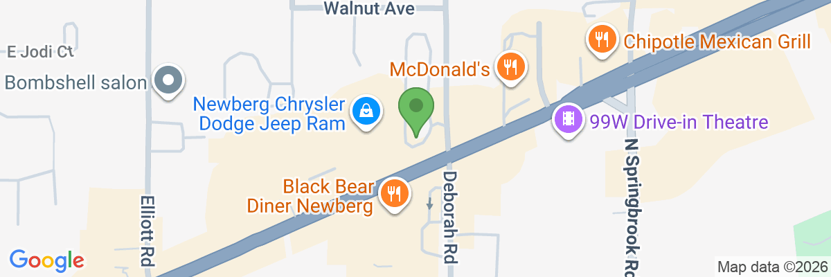 Map showing facility locations
