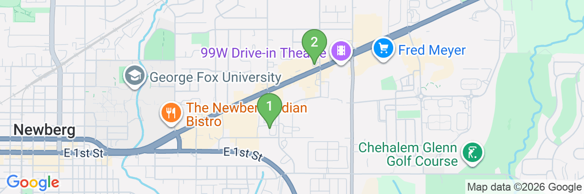 Map showing facility locations
