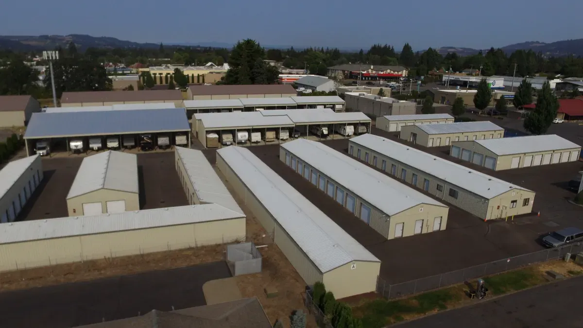 Aerial view of Newberg Storage Center
